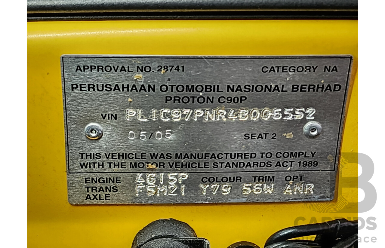 5/2005 Proton Jumbuck GLi  Utility Yellow 1.5L