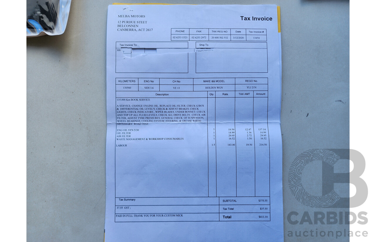 3/2013 Holden Commodore Omega VE II MY12.5 4d Sportwagon Red 3.0L