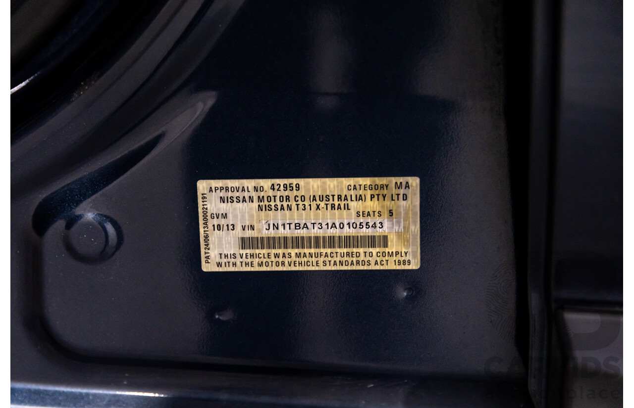 10/2013 Nissan X-Trail ST (FWD) T31 SERIES 5 4d Wagon Tempest Blue Metallic 2.0L
