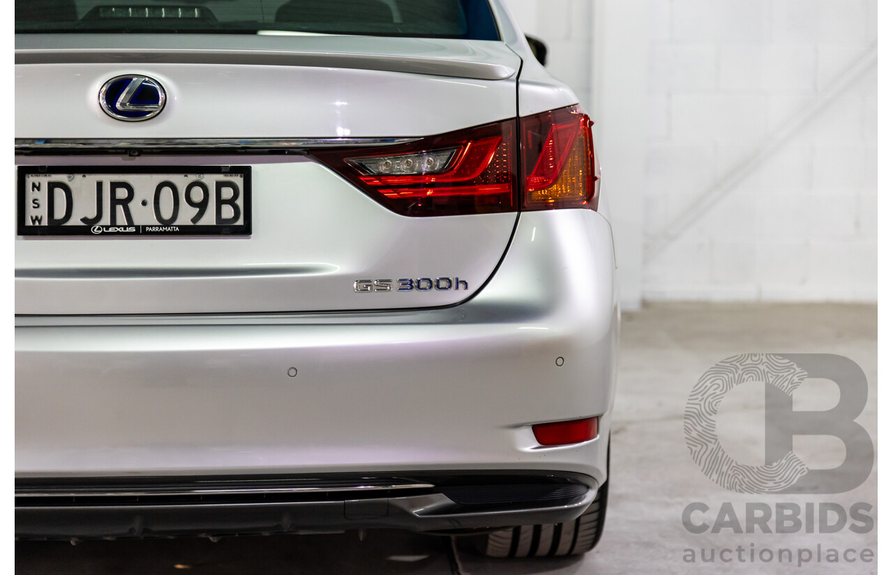 1/2014 Lexus GS300h Hybrid F Sport AWL10R MY14 4d Sedan Sonic Silver Metallic 2.5L - 105kW Hybrid