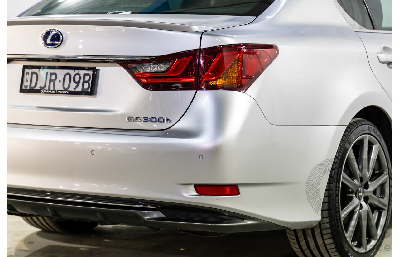 1/2014 Lexus GS300h Hybrid F Sport AWL10R MY14 4d Sedan Sonic Silver Metallic 2.5L - 105kW Hybrid