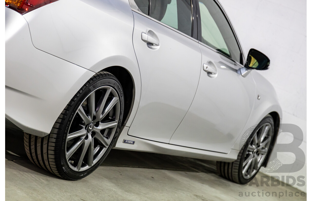 1/2014 Lexus GS300h Hybrid F Sport AWL10R MY14 4d Sedan Sonic Silver Metallic 2.5L - 105kW Hybrid
