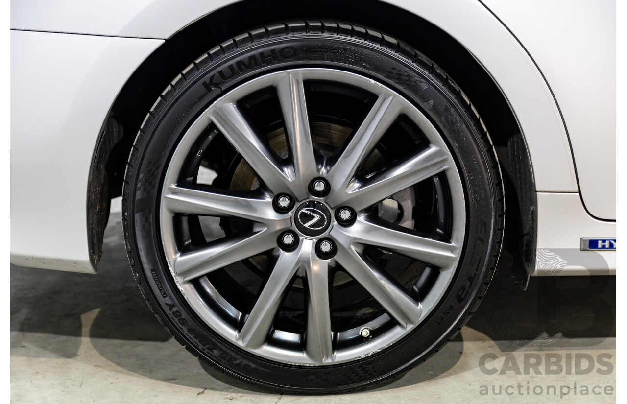 1/2014 Lexus GS300h Hybrid F Sport AWL10R MY14 4d Sedan Sonic Silver Metallic 2.5L - 105kW Hybrid