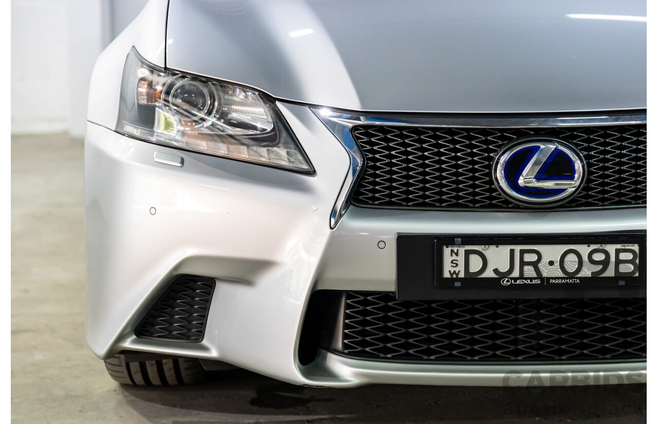 1/2014 Lexus GS300h Hybrid F Sport AWL10R MY14 4d Sedan Sonic Silver Metallic 2.5L - 105kW Hybrid
