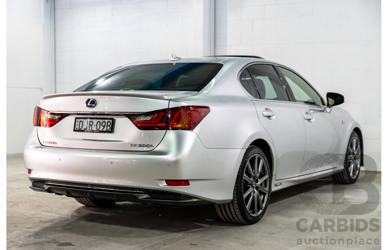 1/2014 Lexus GS300h Hybrid F Sport AWL10R MY14 4d Sedan Sonic Silver Metallic 2.5L - 105kW Hybrid