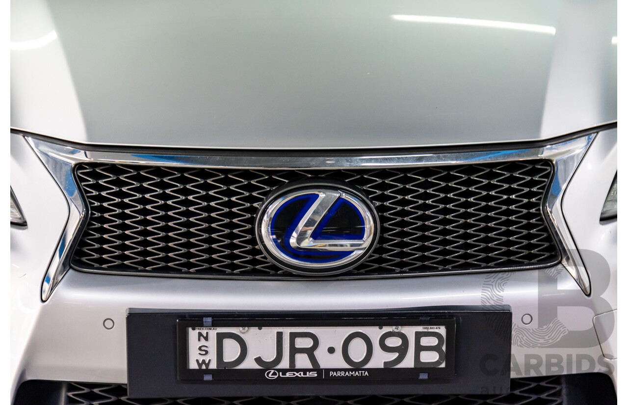 1/2014 Lexus GS300h Hybrid F Sport AWL10R MY14 4d Sedan Sonic Silver Metallic 2.5L - 105kW Hybrid