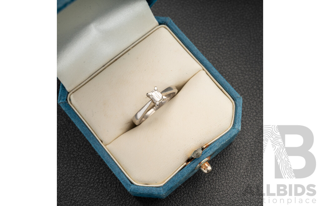 Platinum Diamond Solitaire Engagement Ring, 0.42ct, Size L, 5.04 Grams