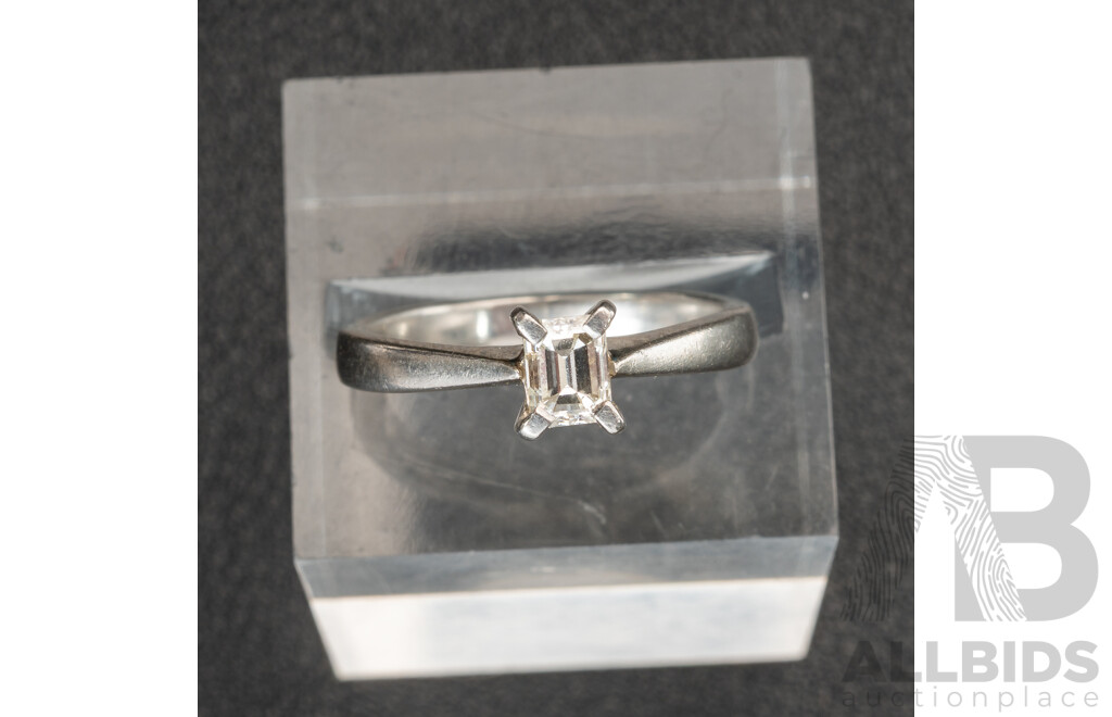 Platinum Diamond Solitaire Engagement Ring, 0.42ct, Size L, 5.04 Grams