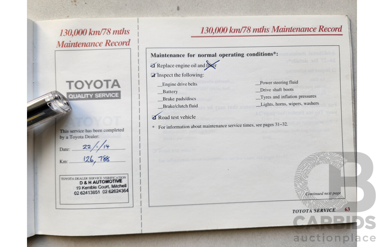 8/2002 Toyota Corolla Ascent SECA ZZE122R 5d Hatchback White 1.8L