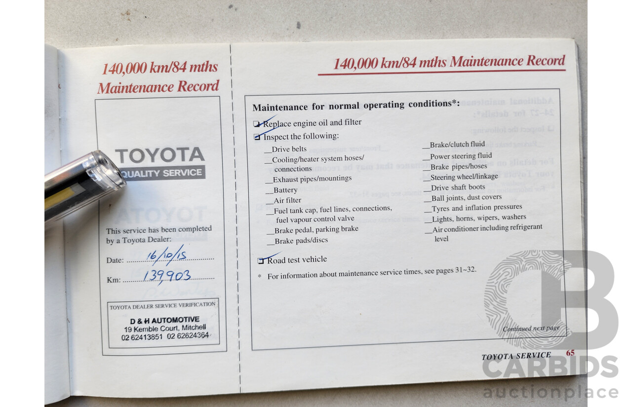 8/2002 Toyota Corolla Ascent SECA ZZE122R 5d Hatchback White 1.8L