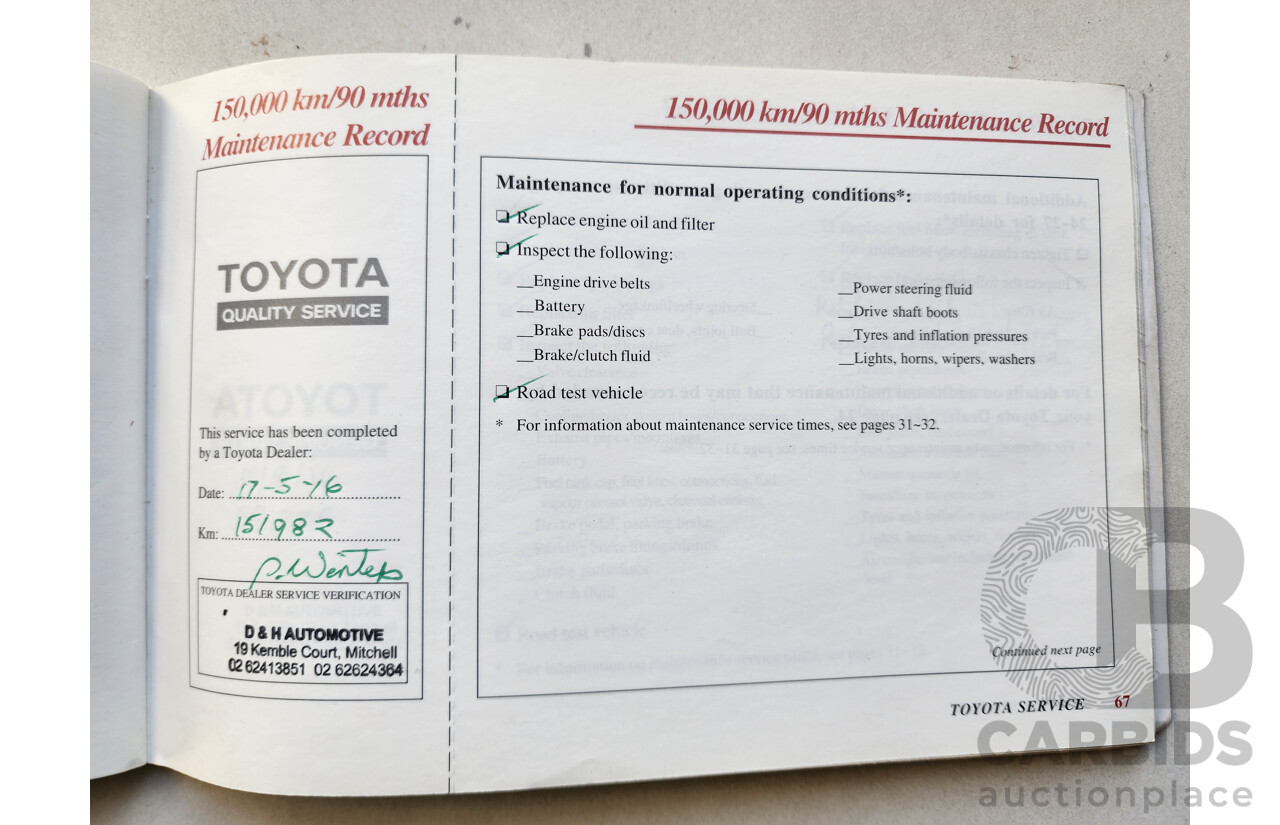 8/2002 Toyota Corolla Ascent SECA ZZE122R 5d Hatchback White 1.8L