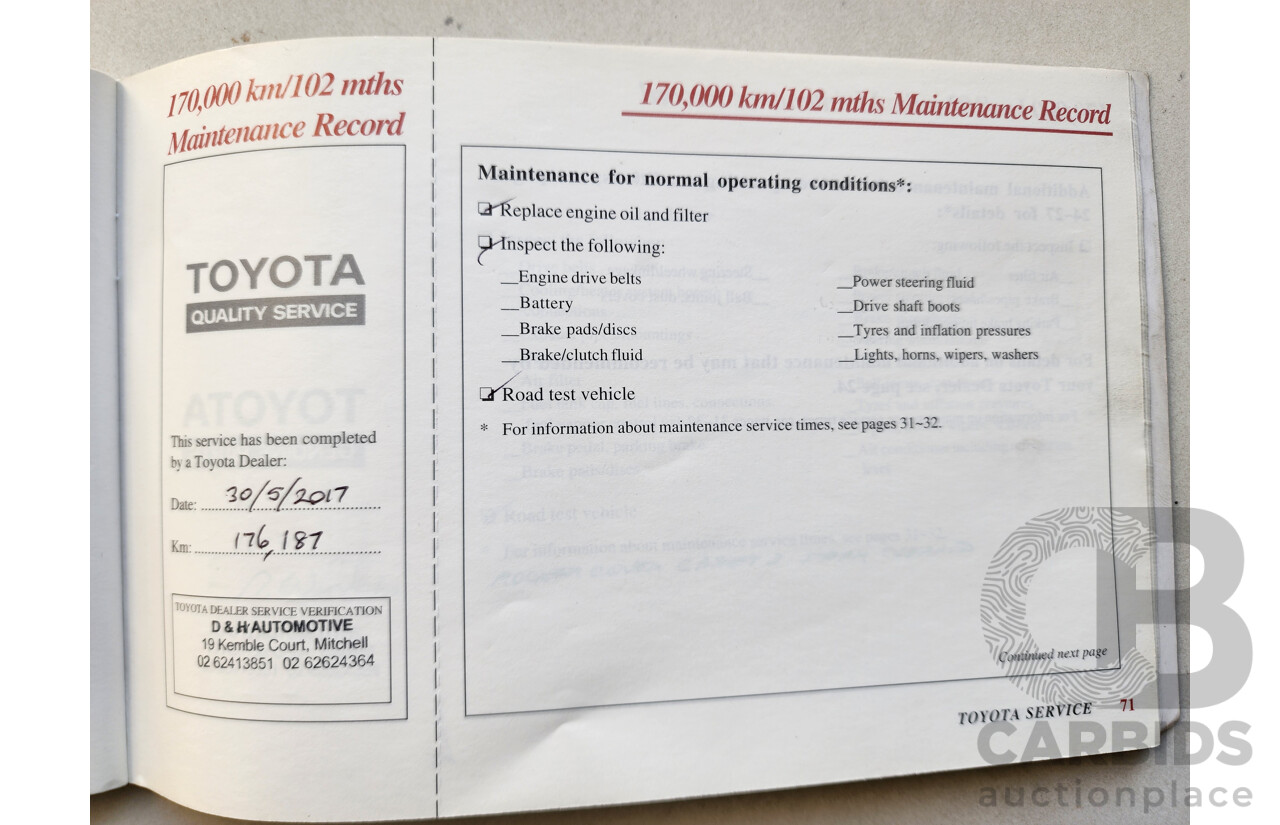 8/2002 Toyota Corolla Ascent SECA ZZE122R 5d Hatchback White 1.8L