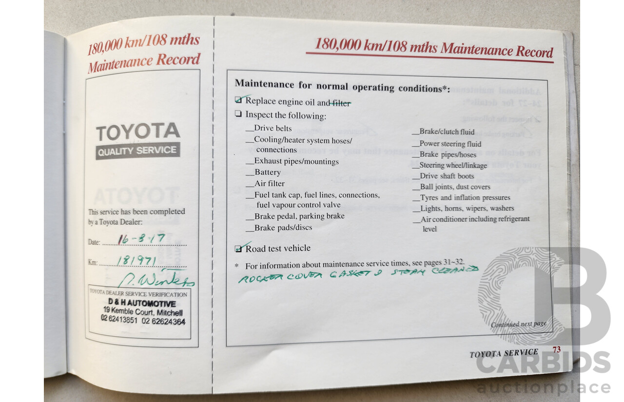 8/2002 Toyota Corolla Ascent SECA ZZE122R 5d Hatchback White 1.8L