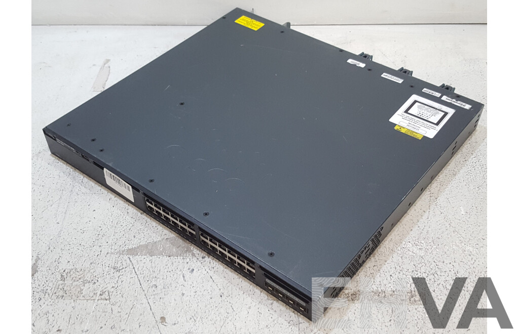 Cisco (WS-C3650-24PS) Catalyst 3650 24 PoE+ 4X1G 24-Port Gigabit Ethernet Switch