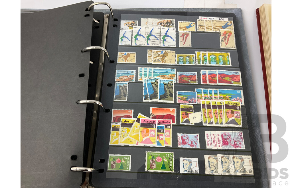 Collection of Vintage Stamps Including Australia and New Zealand Predecimal, St Helena, Mali, Brazil, Fiji, Samoa, Tonga, USA and More