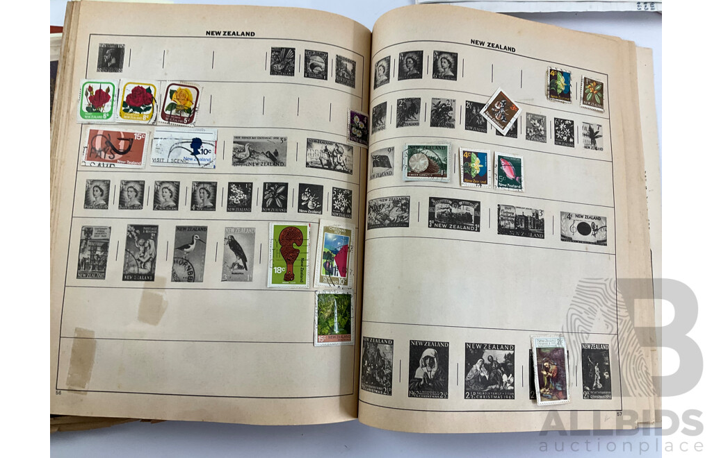 Collection of Australian Pre-Federation Stamps Including Victoria, New South Wales, South Australia, Queensland, Tasmania, Postage Due, Hand Cancels with 1989 Misprints, Vintage Albums of International Stamps