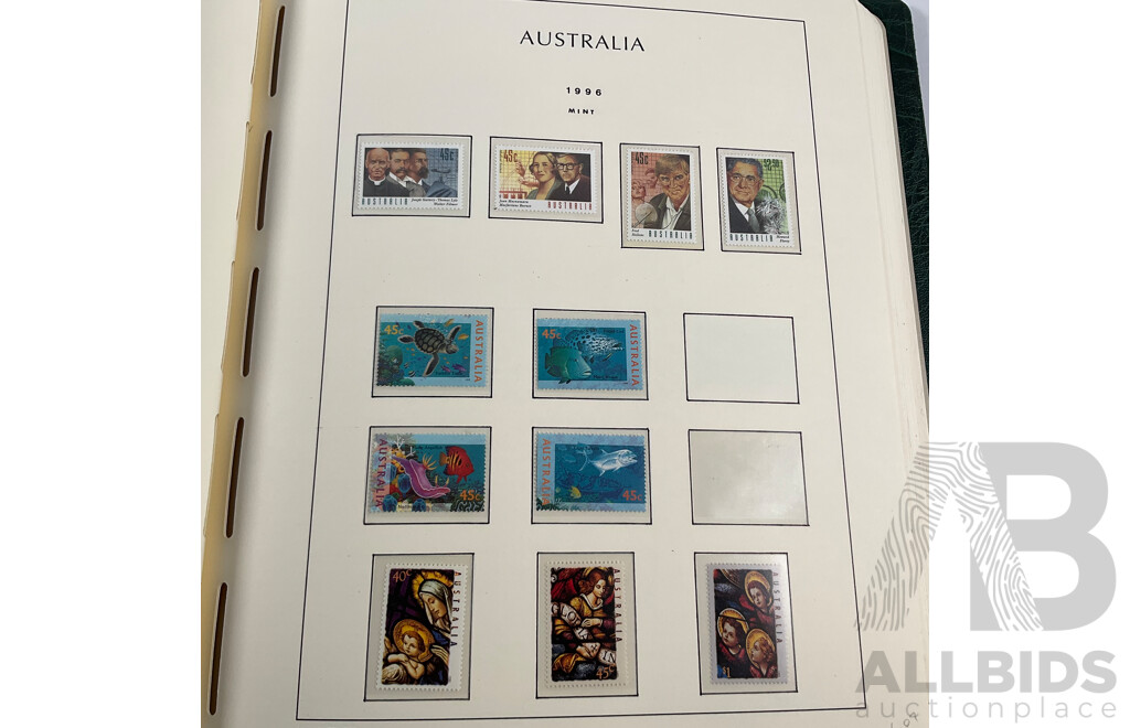 Album of Australian Mint and Cancelled Stamps Spanning 1991 to 2000, Sets and Multiples