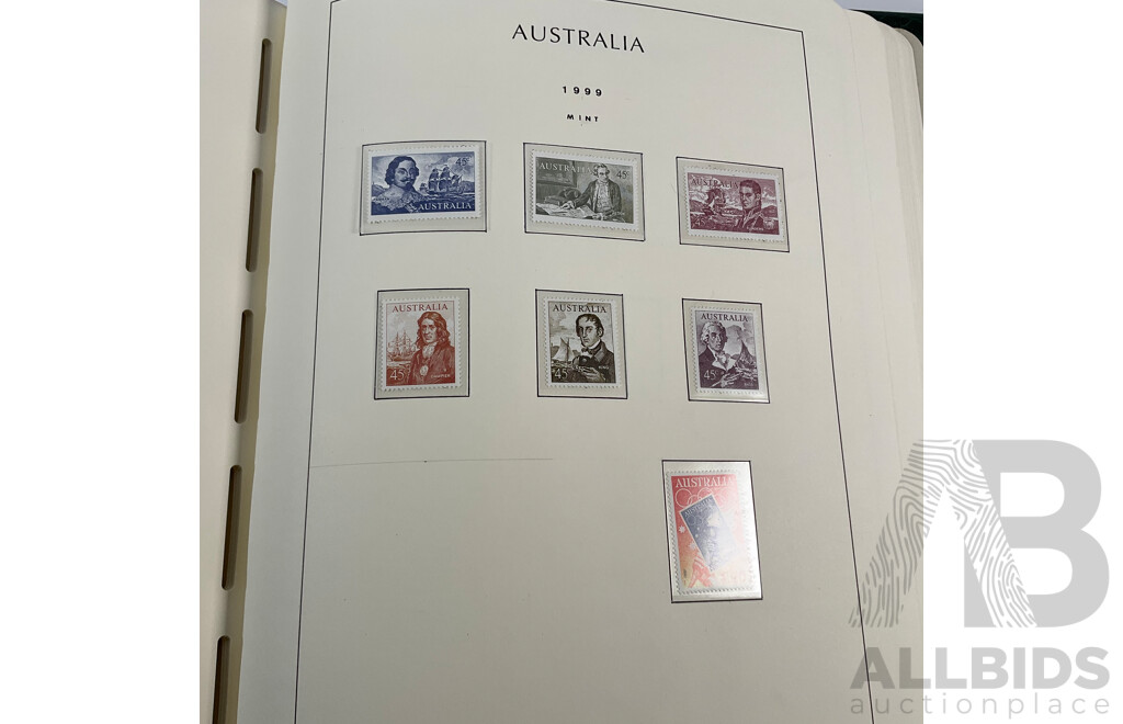 Album of Australian Mint and Cancelled Stamps Spanning 1991 to 2000, Sets and Multiples