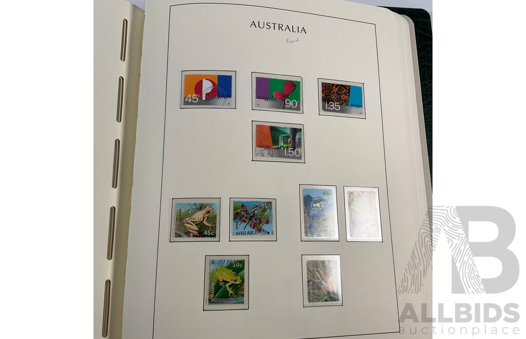 Album of Australian Mint and Cancelled Stamps Spanning 1991 to 2000, Sets and Multiples