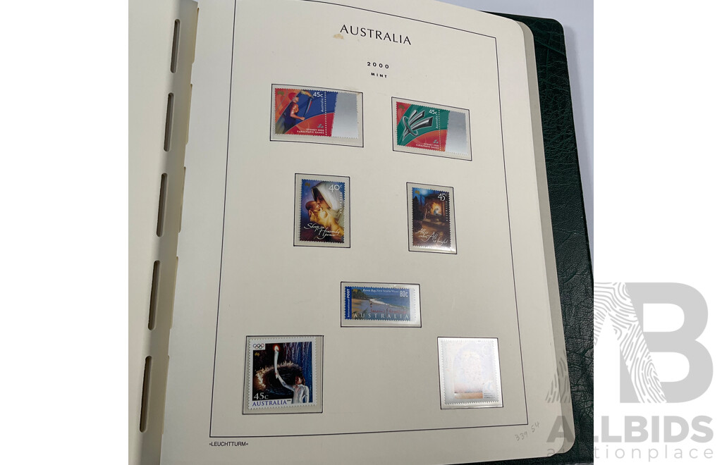 Album of Australian Mint and Cancelled Stamps Spanning 1991 to 2000, Sets and Multiples