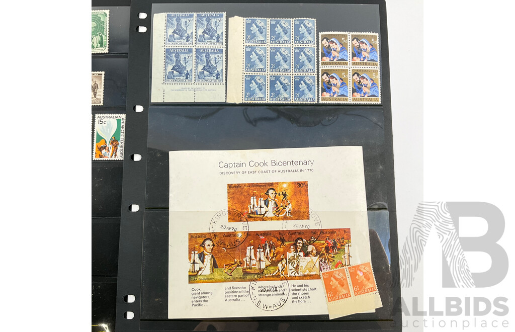 Collection of Vintage Mint, Mint/Hinged Stamps Including Papua, Territory of New Guinea Over Prints, Australian Pre Decimal, Australian Antarctic Territory Pre Decimal, Papua New Guinea, Norfolk Island