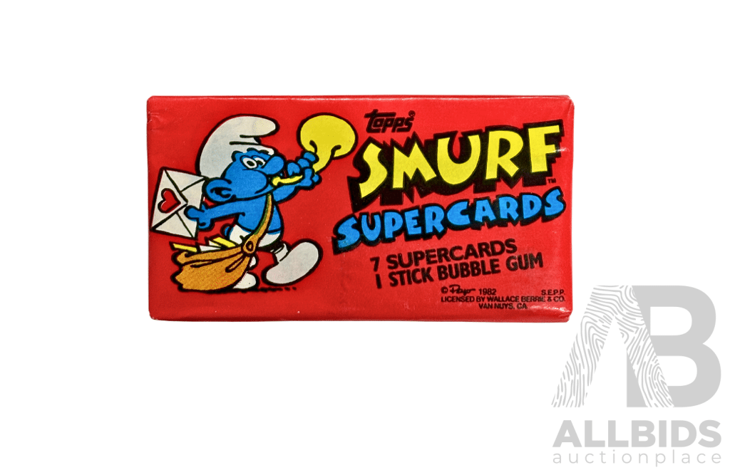 1982 Topps Smurf Supercards Sealed Wax Pack