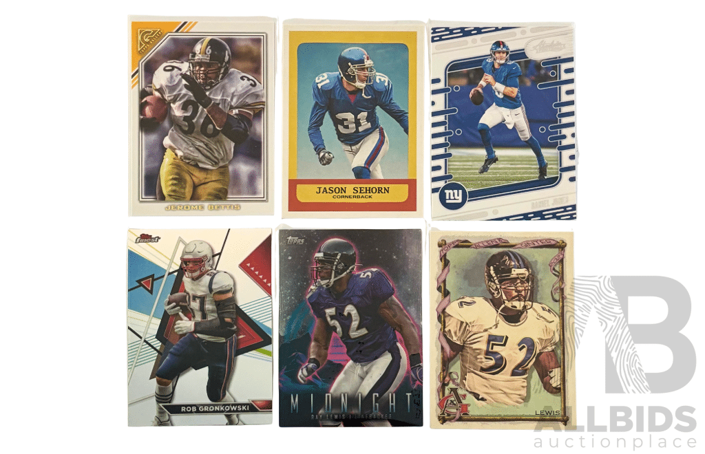 NFL Football Card Lot of Six Players