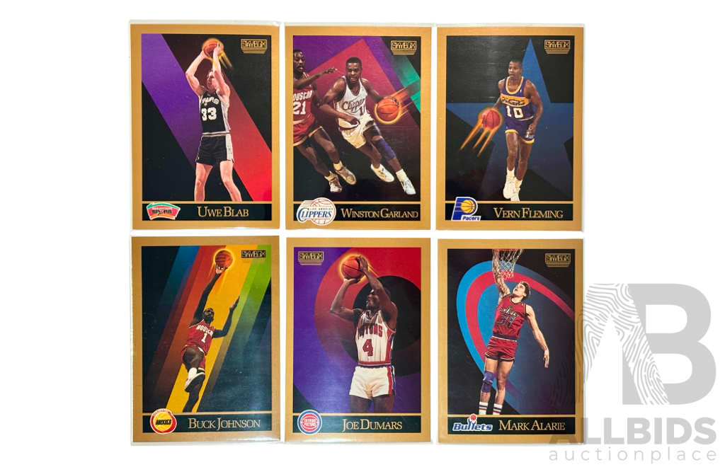 1990 SkyBox NBA Basketball Card Lot of Six