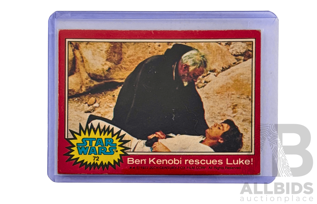 1977 Star Wars Ben Kenobi Rescues Luke Card #72