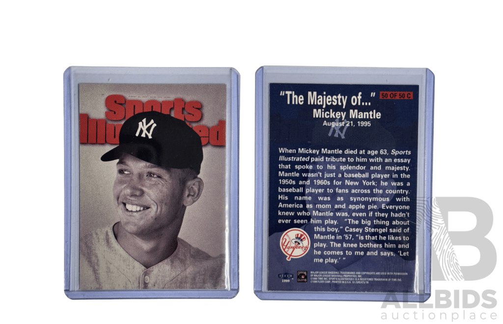 1999 Mickey Mantle Sports Illustrated Tribute Card