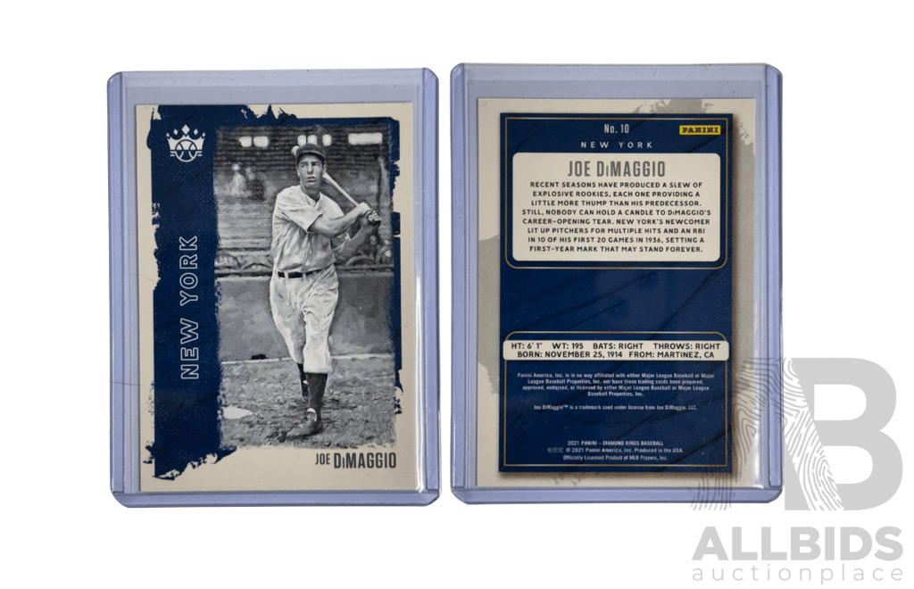 Elegant 2021 Diamond Kings Joe DiMaggio Card With Classic Artwork