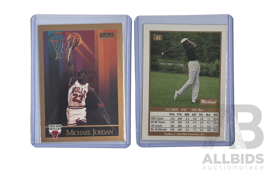 1990 SkyBox Michael Jordan Gold Border Card