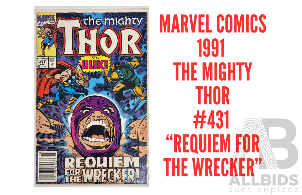 The Mighty Thor 1991  Issue 431 Requiem for the Wrecker