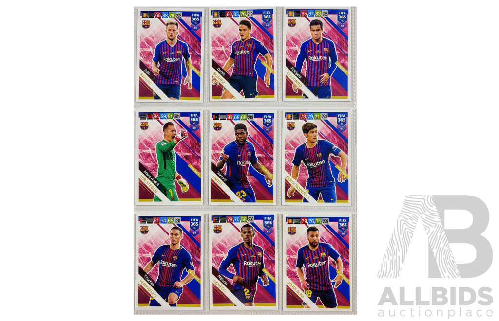FC Barcelona FIFA 365 Player Card Collection 9 Cards