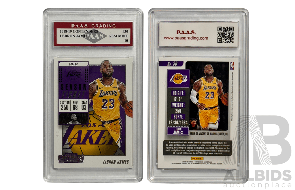 LeBron James 2018-19 Panini Contenders Season Ticket #30
