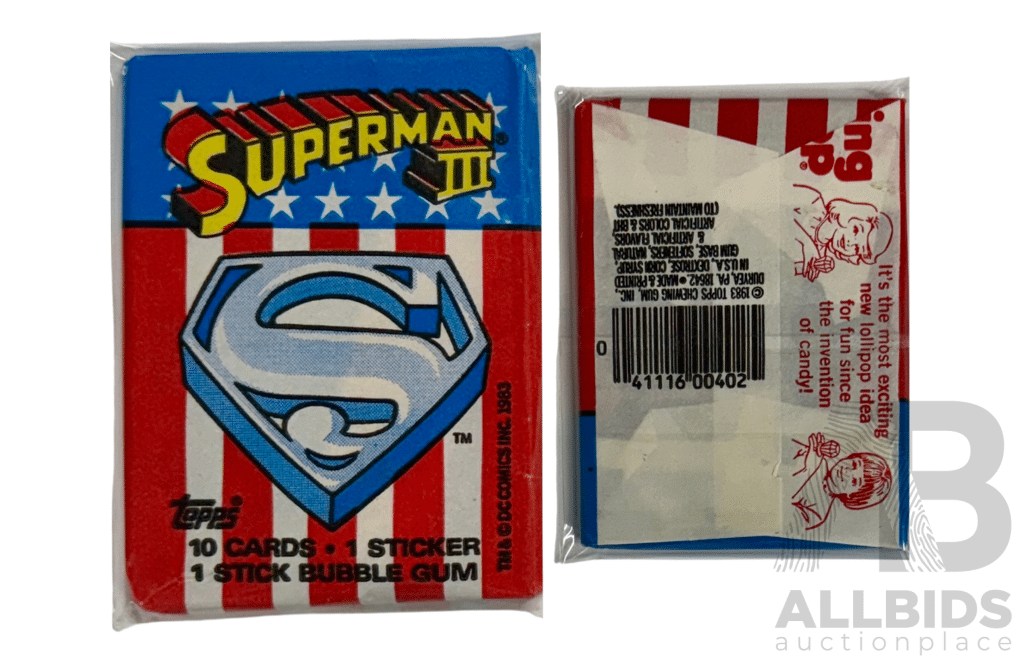 Superman III 1983 Topps Sealed Wax Pack