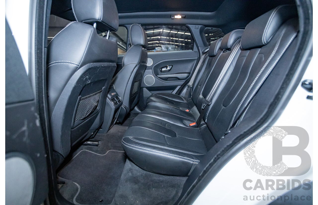 01/2015 Range Rover Evoque SD4 Dynamic (AWD) LV MY15 5D Wagon Fuji White Turbo Diesel 2.2L