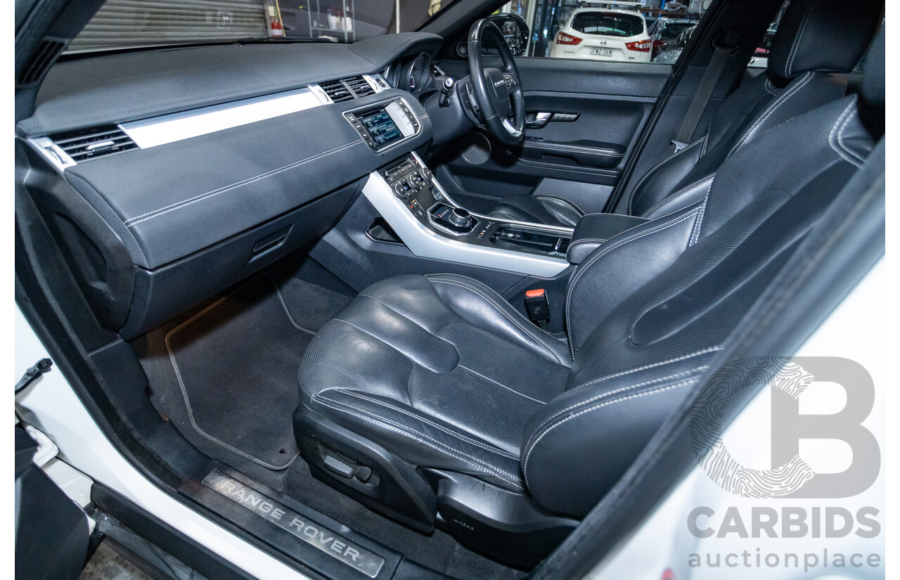 01/2015 Range Rover Evoque SD4 Dynamic (AWD) LV MY15 5D Wagon Fuji White Turbo Diesel 2.2L