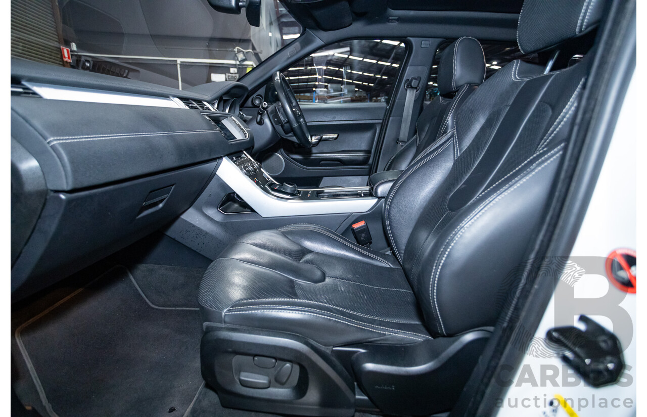 01/2015 Range Rover Evoque SD4 Dynamic (AWD) LV MY15 5D Wagon Fuji White Turbo Diesel 2.2L