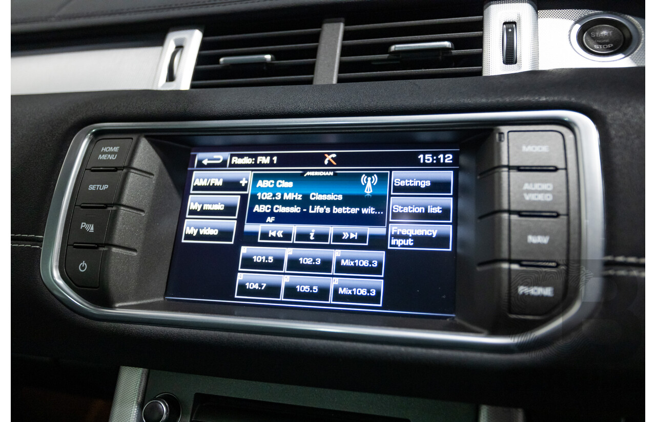 01/2015 Range Rover Evoque SD4 Dynamic (AWD) LV MY15 5D Wagon Fuji White Turbo Diesel 2.2L