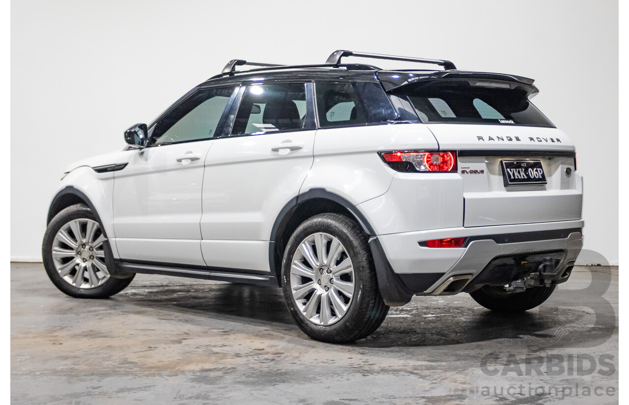 01/2015 Range Rover Evoque SD4 Dynamic (AWD) LV MY15 5D Wagon Fuji White Turbo Diesel 2.2L