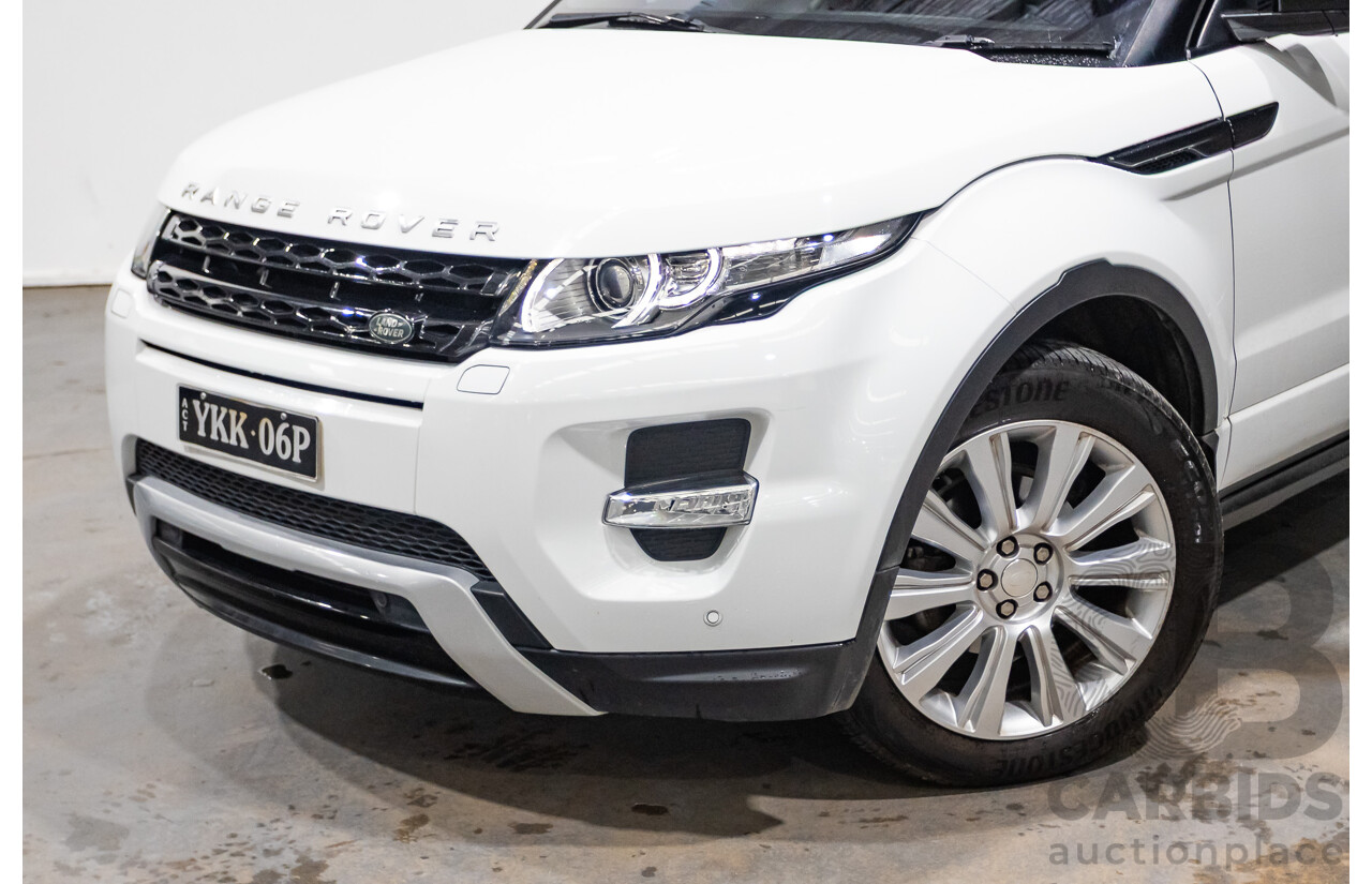01/2015 Range Rover Evoque SD4 Dynamic (AWD) LV MY15 5D Wagon Fuji White Turbo Diesel 2.2L