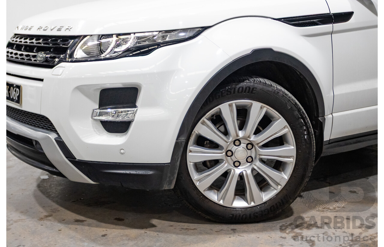 01/2015 Range Rover Evoque SD4 Dynamic (AWD) LV MY15 5D Wagon Fuji White Turbo Diesel 2.2L