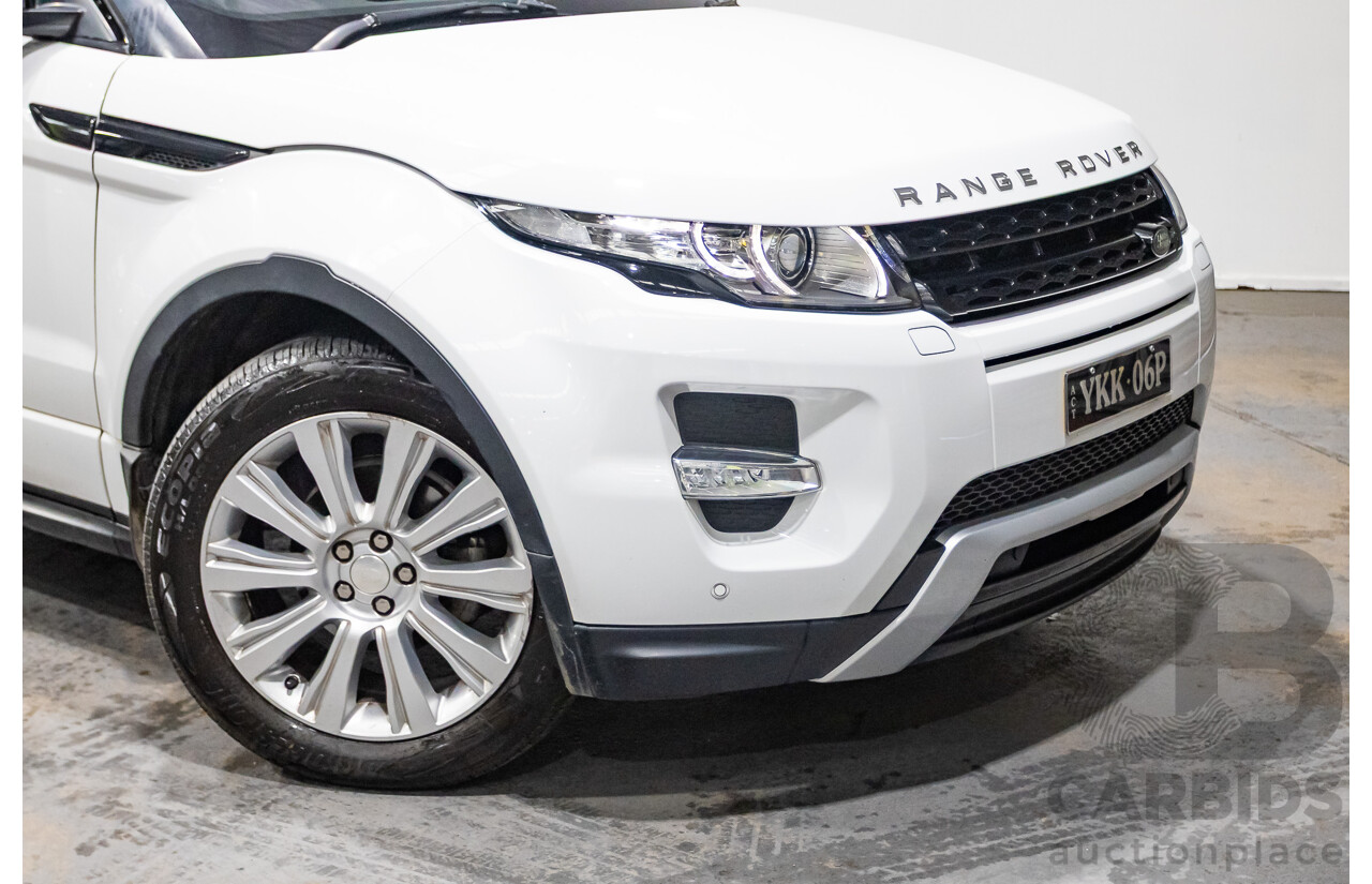 01/2015 Range Rover Evoque SD4 Dynamic (AWD) LV MY15 5D Wagon Fuji White Turbo Diesel 2.2L