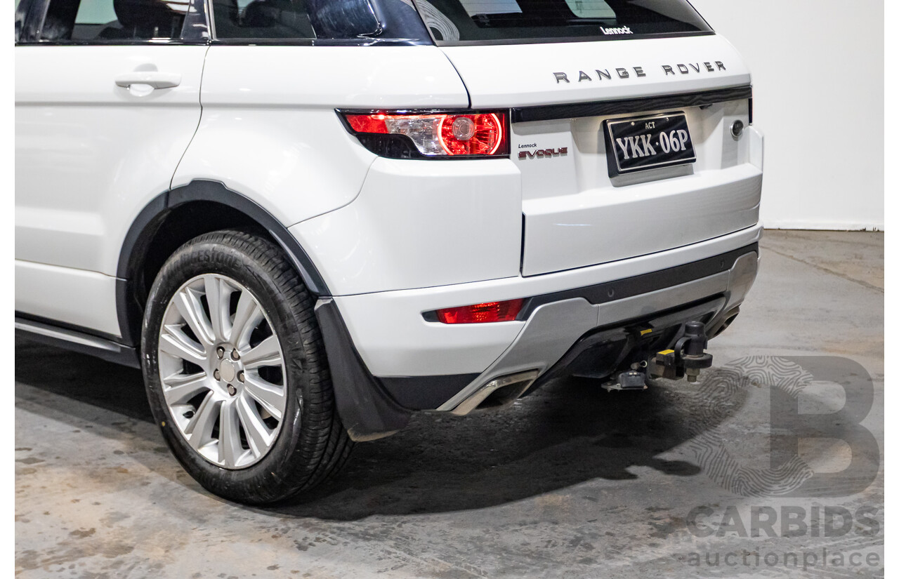 01/2015 Range Rover Evoque SD4 Dynamic (AWD) LV MY15 5D Wagon Fuji White Turbo Diesel 2.2L