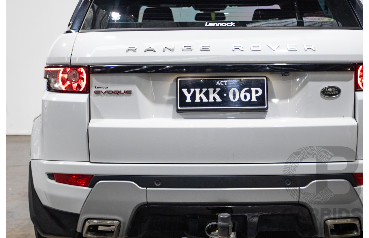 01/2015 Range Rover Evoque SD4 Dynamic (AWD) LV MY15 5D Wagon Fuji White Turbo Diesel 2.2L