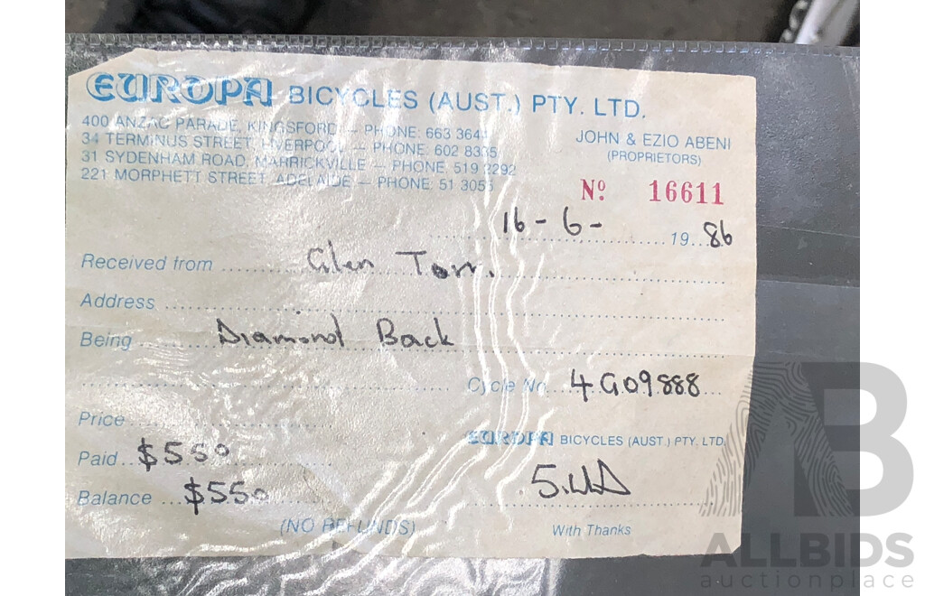 Diamond Back Mean Streak 18 Inch Bicycle