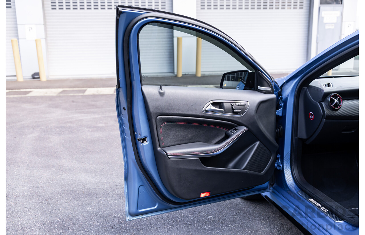 1/2015 Mercedes-Benz A45 AMG 176 MY15 5d Hatchback South Sea Blue Metallic Turbo 2.0L