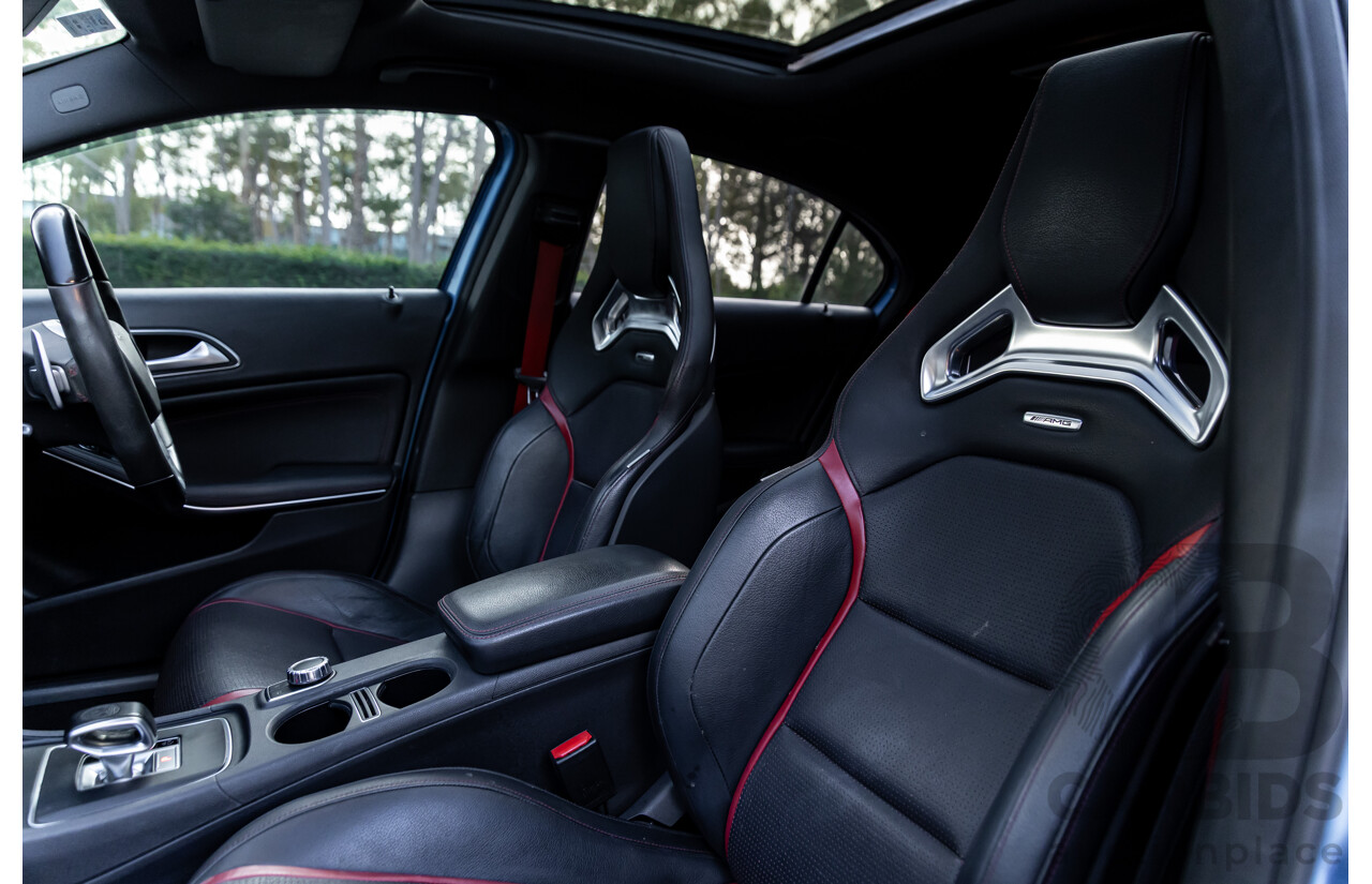 1/2015 Mercedes-Benz A45 AMG 176 MY15 5d Hatchback South Sea Blue Metallic Turbo 2.0L