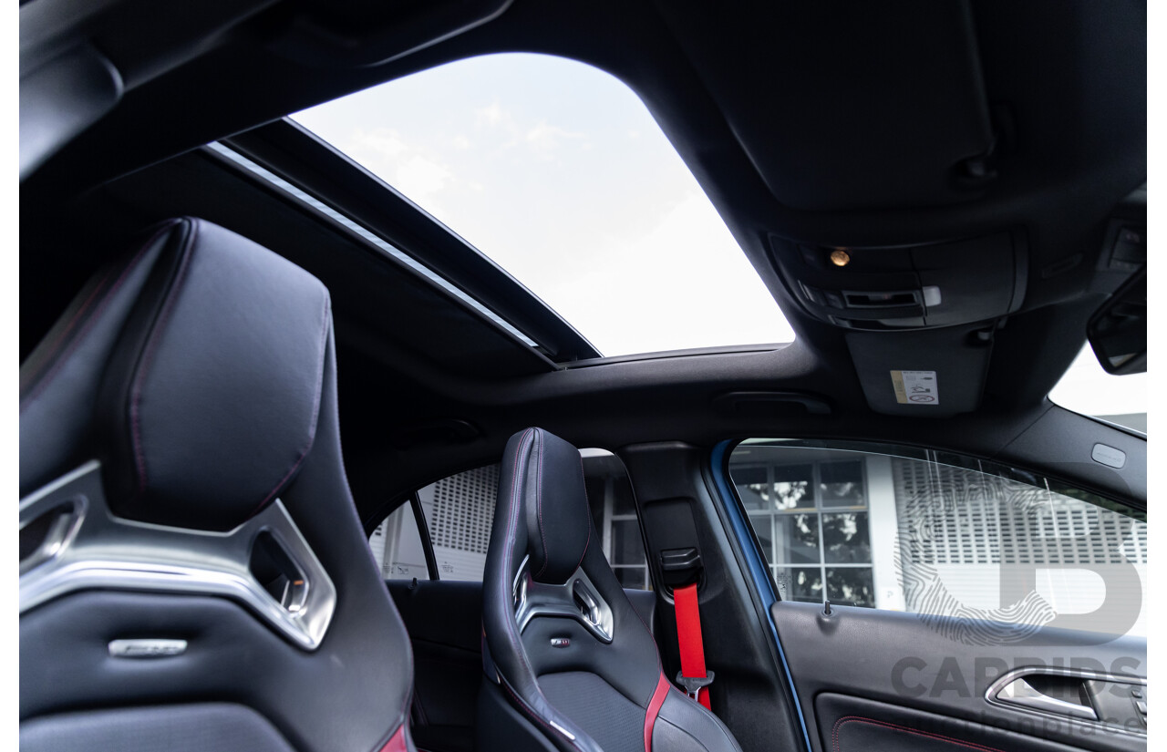 1/2015 Mercedes-Benz A45 AMG 176 MY15 5d Hatchback South Sea Blue Metallic Turbo 2.0L